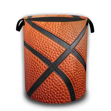 Imagem de Cesto de roupa suja, cestas de roupa suja de basquete, tecido Oxford impermeável, armazenamento de brinquedos para quarto, banheiro, berçário, 40 x 51 cm