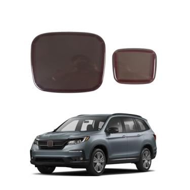 Imagem de Qiosreui Capa de Emblema Da Grade Dianteira e Traseira Compatível com Honda Pilot/Passport 2019-2022, Capa de Emblema Dianteiro e Traseiro Fumê, Adesivo Protetor de Decalque, Acessórios, Abs