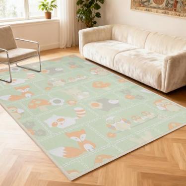 Imagem de NUOVARUGS Tapetes de área, 10 x 15 cm, antiderrapante, fofo, lavável, antiderrapante, tapete grande, animais de estimação, sala de jogos, quarto infantil, berçário, crianças, sala de estar, decoração