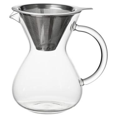 Imagem de Cafeteira Manual Em Jarra De Vidro Borossilicato Com Filtro Em Inox 460ml