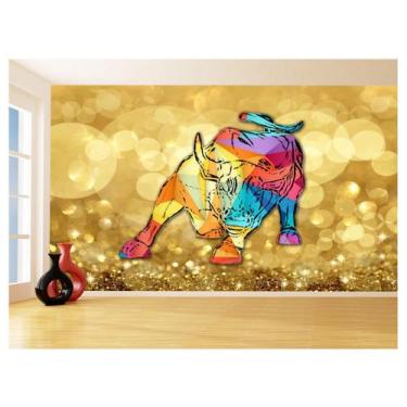 Imagem de Papel De Parede 3D Animais Pop Art Touro Bull 3,5M Pxa201 - Você Decor