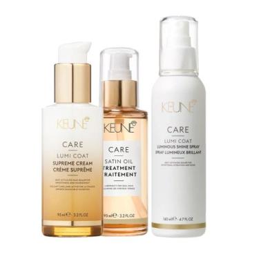 Imagem de Kit Keune Satin Oil Lumi Coat Supreme (3 produtos)
