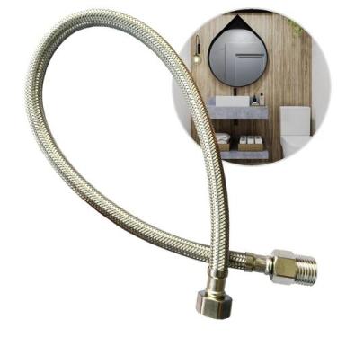 Imagem de Mangueira Para Pia Engate Flexível em Aço Inox Trançado Rabicho de 60c