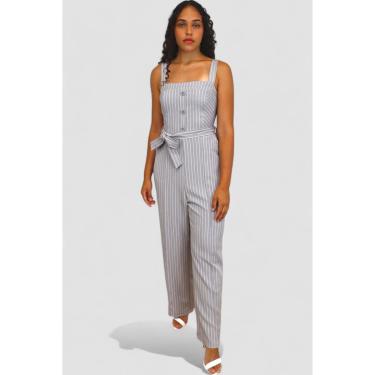 Imagem de Macacão Longo Alfaiataria Listra-Feminino