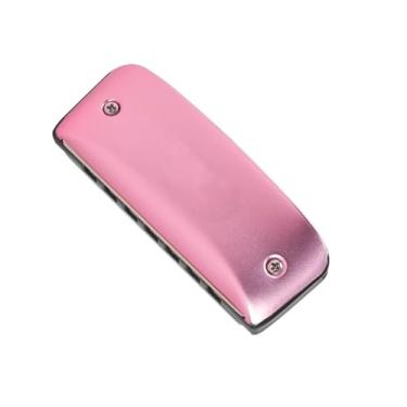 Imagem de Gaita profissional com 7 furos D-key requintado rosa blues gaita instrumento de harpa fácil de tocar