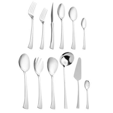 Imagem de WOLFF - Faqueiro 54 Peças Berna Aço Inox - Serve 8 Pessos Incluindo Utensílios para Servir