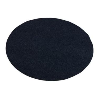 Imagem de KiBcsLic Tapete de proteção para piso de bateria, absorção de som, acessórios estáveis, antiderrapante, com base para prática de bateria de jazz em casa, Redondo Azul Escuro