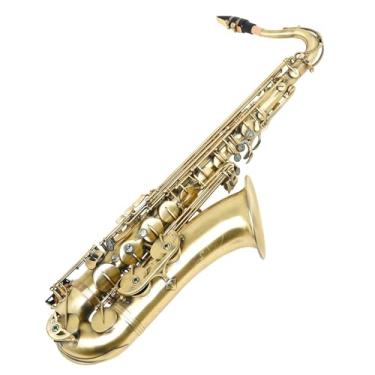 Imagem de Instrumento de saxofone profissional B Flat Tenor Saxofone instrumento de latão para exame adulto bandas com acessórios (B)