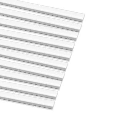 Imagem de Kit 10 Metros Perfil LED Sobrepor Slim Alumínio - 10 Barras de 1m com Difusor (Para Teto, Parede e Móveis) (Branco)