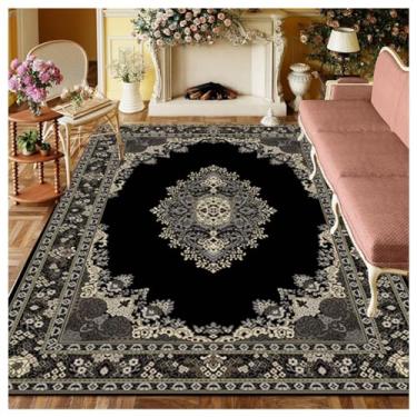 Imagem de SPXMQSS Tapetes de área para sala de estar, tapete de quarto grande, antiderrapante, tapetes ultra macios, laváveis para sala de estar, quarto, sala de jantar sob a mesa G 1,5 x 2,1 m