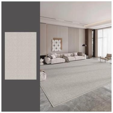 Imagem de SPXMQSS Tapete grande para sala de estar, tapete lavável antiderrapante para quarto, resistente à sujeira sofá mesa de café, para sala de estar, sala de jantar, quarto, escritório, cinza A 120 x 200