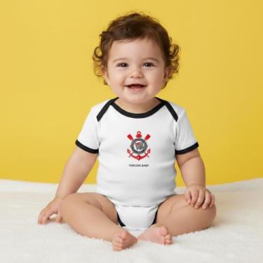 Imagem de Body Bori Bebê Infantil Corinthians Time de Futebol Oficial Licenciado