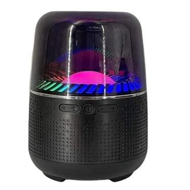 Imagem de Caixa de Som Portátil Bluetooth com LED RGB, Som Potente 15W, Bateria 1500mAh, USB/SD/AUX, Tweeter Direcional, Função Mãos Livres, Cilíndrico e Dispersão Uniforme para Ambientes Internos e Externos