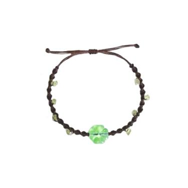 Imagem de Pulseira delicada de trevo de quatro folhas para mulheres e homens, pingente de trevo irlandês, pulseira ajustável, trançada, trançada, amizade, casal, joias, acessório para o dia dos namorados, dia