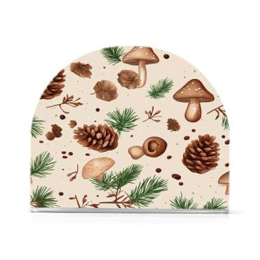 Imagem de Wassud Porta-guardanapos de acrílico de pinhas, dispensador de guardanapo de papel moderno em forma de U para mesa, cozinha, sala de jantar, bancada 1 peça (comporta 50-60 guardanapos)