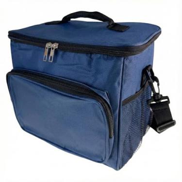 Imagem de Bolsa Térmica Grande Lancheira Marmita Fitness Academia Trabalho Viagem Camping 11L (Marinho)