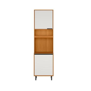 Imagem de Paneleiro Duplo Fechado 3 Portas 60cm Ravena Freijo Uv Off Acetinado - Ssx Multicoisas