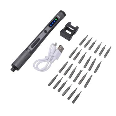 Imagem de Serounder Conjunto de Chave de Fenda Elétrica, Chave de Fenda Sem Fio Recarregável de Precisão 24 Em 1 de 350mah Com 3 Níveis de Torção Ajustáveis ​​e Luz LED para Smartphones, Relógios,