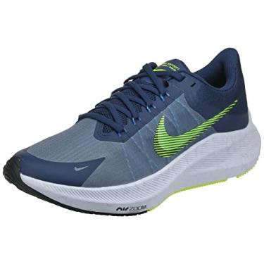 Imagem de Nike Tênis de corrida masculino, Midnight Navy Volt White Hyper Royal, tamanho 45