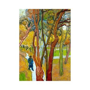 Imagem de Pintura Em Tela De Paisagem Do Mar Com Flores De Íris E Céu Estrelado 