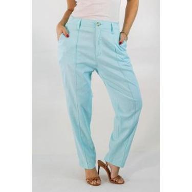 Imagem de Calça Feminina Mom Alta Linho Elastano Anticorpus-Feminino