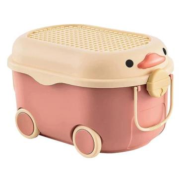 Imagem de Caixa Organizadora de Brinquedos e Livros para Crianças com Rodinhas P