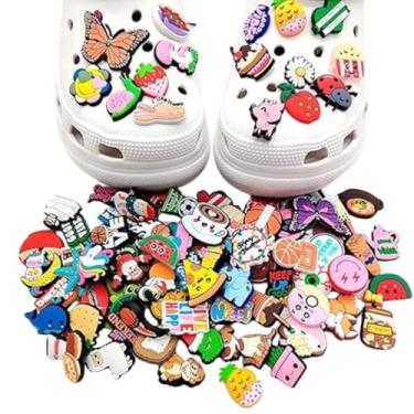 Imagem de Pins Compatíveis com Crocs Botons Decoração Fivela Aleatórios Kit 100