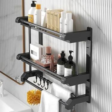 Imagem de Prateleira de Parede para Banheiro ou Cozinha 3 Níveis, Organizador de Parede para Itens de Banheiro (20)
