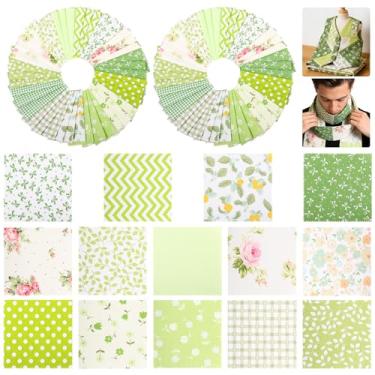 Imagem de Pacote de berloques de 126 peças para acolchoamento, 12,7 cm, tecido 100% algodão, quadrado, pré-cortado, acolchoado, patchwork, floral, para costura, faça você mesmo, projeto de artesanato, cobertor