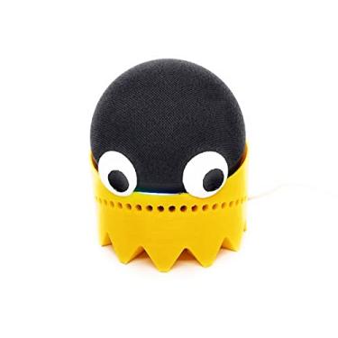 Imagem de Suporte Echo Dot 5ª Geração Modelo Pac-Man Amarelo Compativel com Echo Dot 4