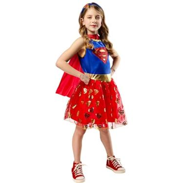 Imagem de Rubies Fantasia de Supergirl com capa cosplay Halloween, Supergirl, P
