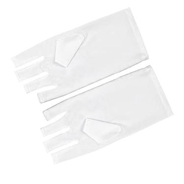 Imagem de Dioche Luvas de Proteção, Fáceis de Colocar e Tirar, Material Macio e Confortável, Com Tecido de Poliéster, para Amantes de Nail Art e Proteção Solar Ao Ar Livre (curto)