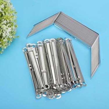 Imagem de Naroote Clipe de Pasta de 2 Furos Braçadeira de Ligação Ajustável Fixadores de Arquivo de Ferro 350 Folhas de Papel A4 80mm Passo de Furo 50 Peças