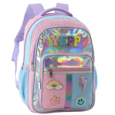 Imagem de Mochila Feminina Juvenil Holográfica YEPP-Feminino