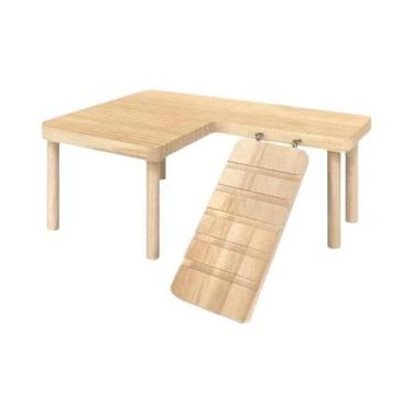 Imagem de Escada De Madeira Para Hamster, Plataforma De Escalada, Brinquedo Para