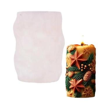 Imagem de Molde De Silicone Para Velas Em Forma De Floco De Neve De Natal DIY Mo