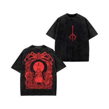 Imagem de Camiseta Oversized Vintage De Algodão Com Estampa De Jogo Lavada Para 