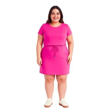 Imagem de Vestido Plus Size Feminino Manga Curta Elegante Casual Festa - Sara Co