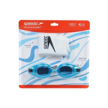 Imagem de Kit Óculos e Touca Silicone Natação Swin Freestyle Speedo-Unissex