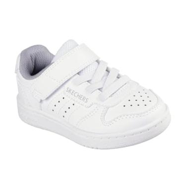 Imagem de Skechers Tênis Quick Street para meninos, Branco, 3.5 Big Kid