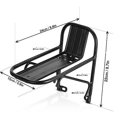 Imagem de Dioche Rack Frontal de Liga de Alumínio para Bicicletas, Porta-bicicletas Resistentes para Mountain Bikes Dobráveis ​​de Estrada Elétrica, Rack de Bagagem Leve e Durável