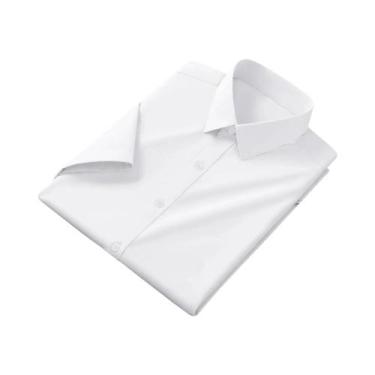 Imagem de Camisa Masculina Casual De Negócios De Manga Curta Cor Sólida Verão Co