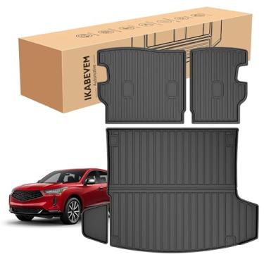 Imagem de Para 2019-2026 Acura RDX forro de carga e tapete de encosto: ajuste personalizado para todos os climas TPE antiderrapante impermeável forro de porta-malas