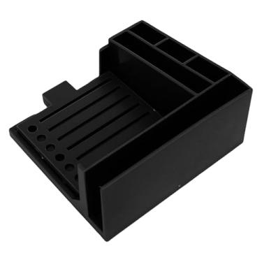 Imagem de SUNGOOYUE Estêncil de Nota Pegajosa, Estênceis Abs Reutilizáveis ​​com 5 Modelos Diferentes de Suporte de Caneta para Sala de Notas de 3x3 Polegadas e Organizador de Mesa de Escritório (Preto)