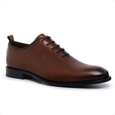Imagem de Sapato Oxford Social Wholecut Scatamacchia Couro Marrom Sola Couro 10033004-Masculino