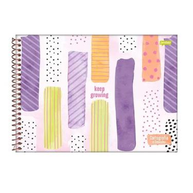 Imagem de Caderno desenho espiral capa dura 80 folhas La Creme Jandaia Cor:Growi