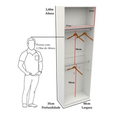 Imagem de Armário Arara Dupla M2 Closet Lojas Organizador Roupas Mdp - VETORIAL 
