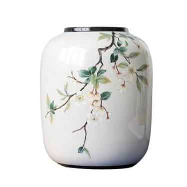 Imagem de KEG801302 Vasos para flores retrô vaso de cerâmica ornamento sala de estar entrada flor arte casa hidropônico criativo redondo chinês vaso de flores decorativo vaso decorativo casa vaso decorativo