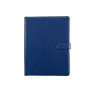 Imagem de Organizador de arquivos A4 Pasta multifuncional com inserção de caneta couro contrato comercial assinando livro documento informações pasta material de escritório (azul)