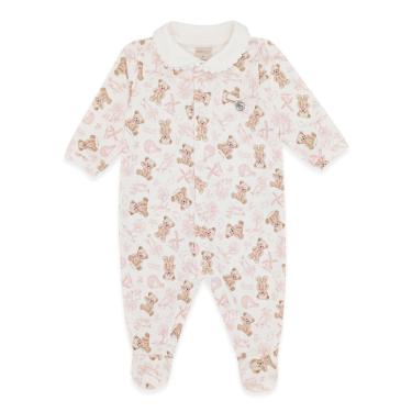 Imagem de Macacão Bebê Menina Gola Padre Ursinho Balão Rosa Mini & Co-Feminino